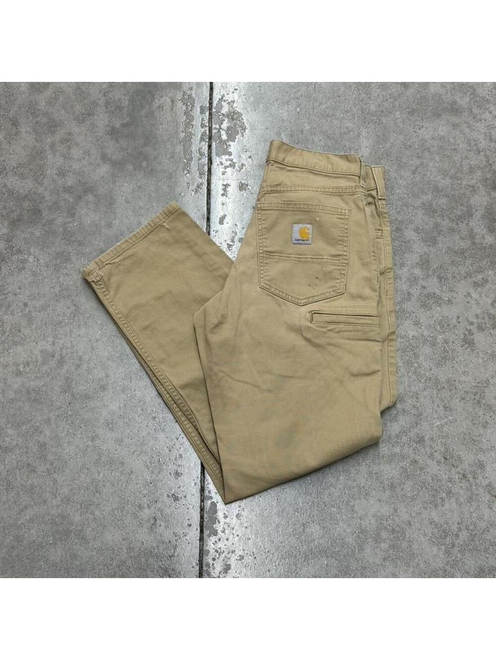 vintage carhartt beige relaxed baggy fit cargo pants size 29 x 30